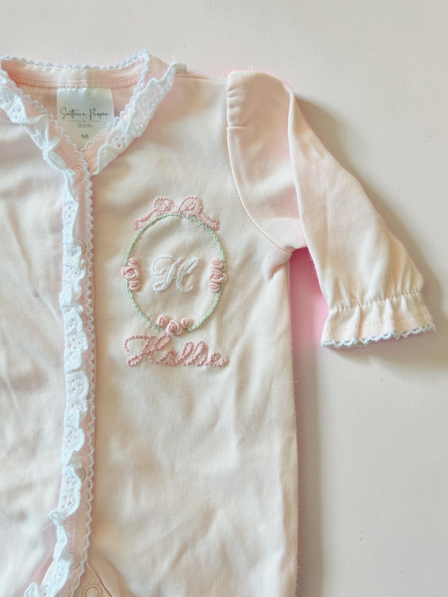 Eyelet Trim Custom Footie